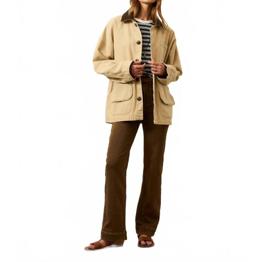 NEW FAHERTY sunwashed canvas barn jacket in sandy khaki - Picture 6 of 6